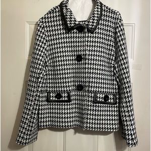 Classic Houndstooth knit jacket